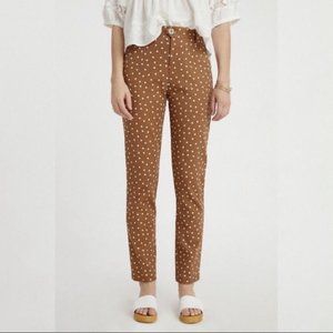 NWT $118 Anthropologie Slim Essential Polka Dot Pants Size 6